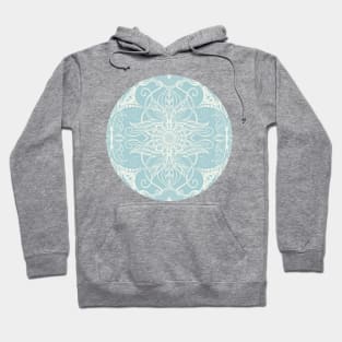 Floral Pattern in Duck Egg Blue & Cream Hoodie